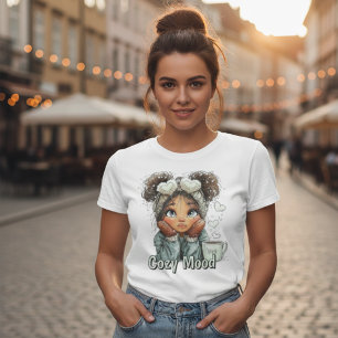 Camiseta Feminina Menina de Inverno Aconchegante
