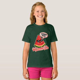 Camiseta Feminina Meninas Modo Verão Melancia