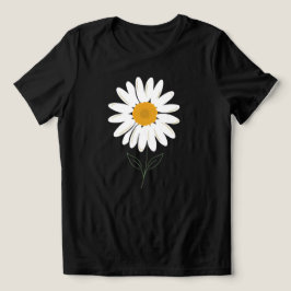 Camiseta Feminina Minimalista Gráfica Daisy