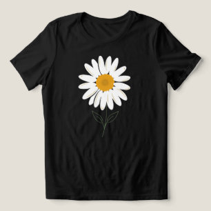 Camiseta Feminina Minimalista Gráfica Daisy