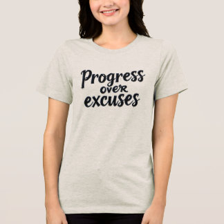 Camiseta Feminina Motivacional Progresso Mais Que