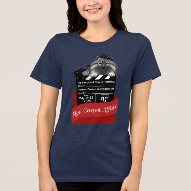 Camiseta feminina nacional Keeshond 2026 (Frente)