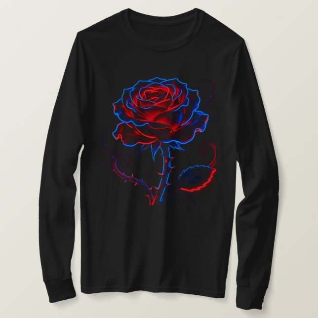 Camiseta Feminina Neon Rose (Frente do Design)