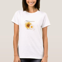 Camiseta Feminina Olá Sol Girassol e Margarida