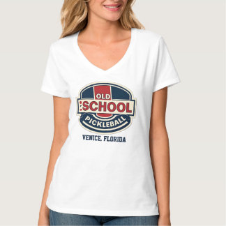 Camiseta Feminina Old School Pickleball com Decote