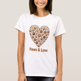Camiseta Feminina Patas e Amor