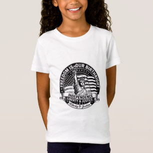 Camiseta Feminina Patriótica - A Liberdade é Nosso