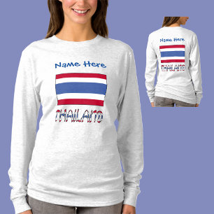 Camiseta Feminina Personalizada Azul com Tailândia