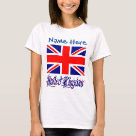 Camiseta Feminina Personalizada da Bandeira do Rei