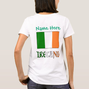 Camiseta Feminina Personalizada Irlanda Bandeira I