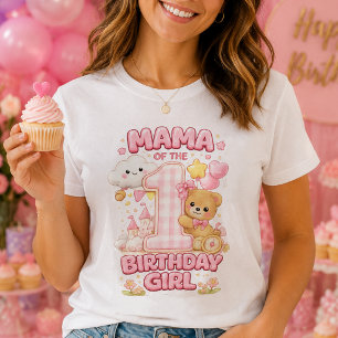 Camiseta Feminina Pink Mama da Garota de Aniversár