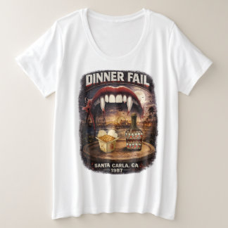 Camiseta Feminina Plus Size Dinner Fail