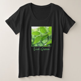 Camiseta feminina plus-size 'Viva Verde'