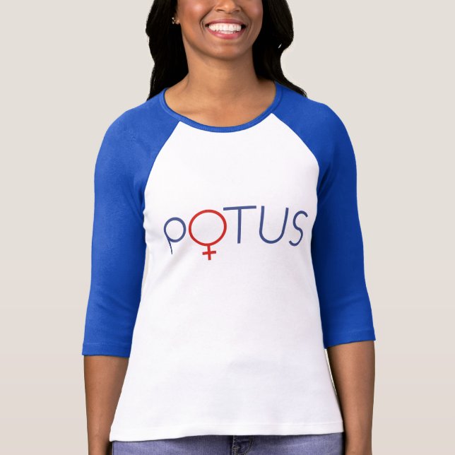 Camiseta feminina POTUS Senhora Presidente (Frente)