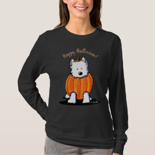 Camiseta Feminina Punkin Westie Dark LS