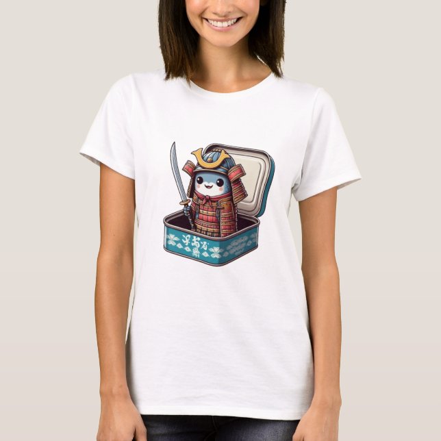 Camiseta Feminina Quirky Sardine Samurai (Frente)