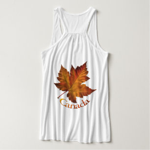 Camiseta Feminina Regata Canadá Souvenir Camiseta 