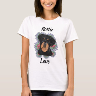 Camiseta Feminina Rottie Love Rottweiler | Cachorr