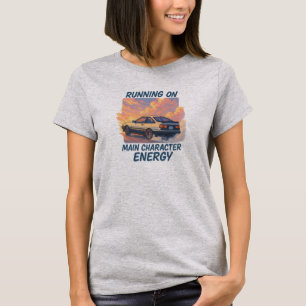 Camiseta feminina Running On Main Character Energy