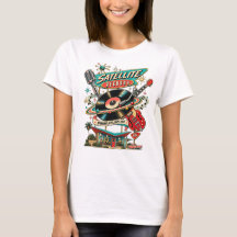 Camiseta Feminina Satellite Records Retro Vinyl Er
