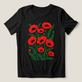 Camiseta Feminina Scarlet Whisper Abstrata Papoula