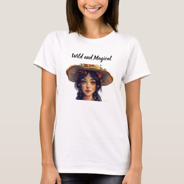Camiseta Feminina Selvagem e Mágica (Frente)