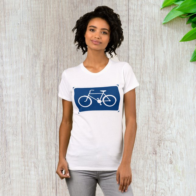 Camiseta Feminina Sinal de Bicicleta (Criador carregado)