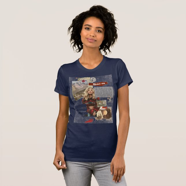 Camiseta feminina Sobre mim (Frente Completa)