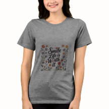 Camiseta feminina - Sorriso de vida