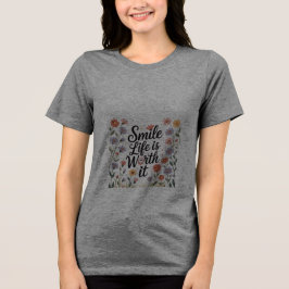 Camiseta feminina - Sorriso de vida