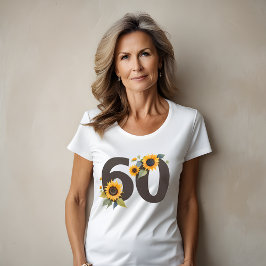 Camiseta Feminina Sunflowers Sixty - Aniversário d