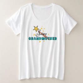 Camiseta Feminina Tamanho Plus Avó Fada