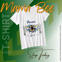 Camiseta Feminina Tamanho Plus "Mama Bee"