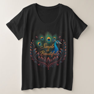 Camiseta Feminina Tamanho Plus - "Simples é Bonito
