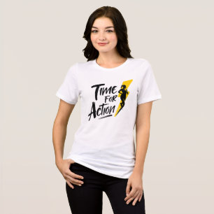 Camiseta Feminina Time for Action Motivação Ousa