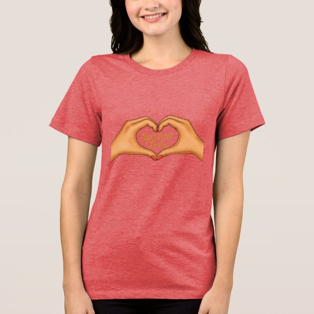 Camiseta Feminina Tri-Blend Bella+Canvas 'Espalhe  (Frente)