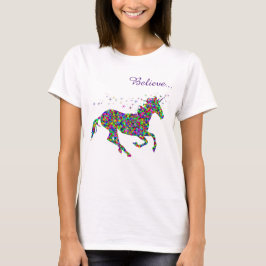 Camiseta Feminina Unicorn Magic Believe