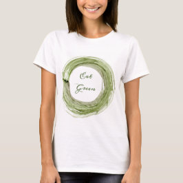 Camiseta feminina vegan Coma Slogan Verde