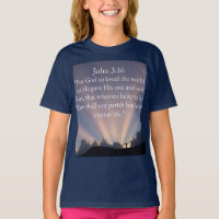 Camiseta Feminina Versículo Bíblico João 3:16