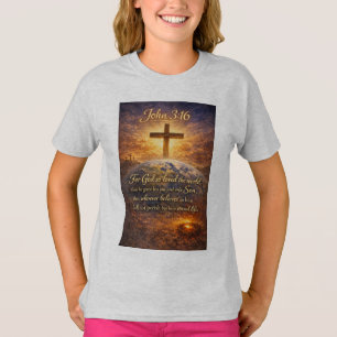 Camiseta Feminina Versículo Bíblico João 3:16