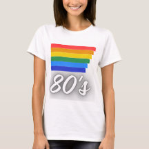 Camiseta Feminina Vintage Arco-Íris Retrô dos Anos