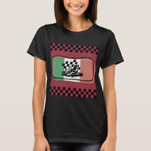 Camiseta Feminina Vintage Racing Checkered Flag