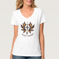Camiseta Feminina WING SWORD em V