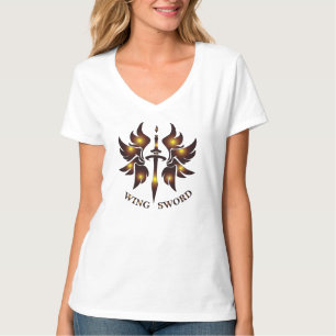 Camiseta Feminina WING SWORD em V