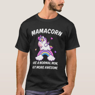 Camiseta Feminino Roupa de Unicórnio Mamacorn Engraçado Mãe