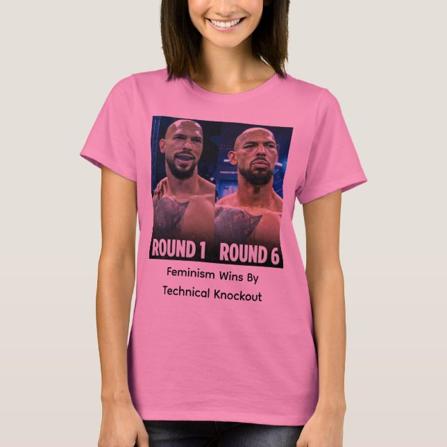 Camiseta Feminism Wins By Technical Knockout (Frente)