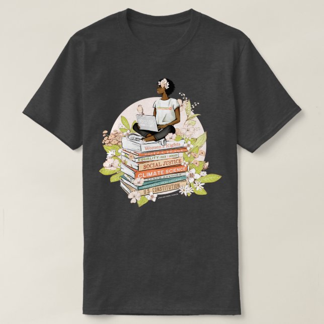 Camiseta Feminismo com o Poder da Flor Educado (Frente do Design)