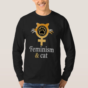 Camiseta Feminismo e Roupa de Gato