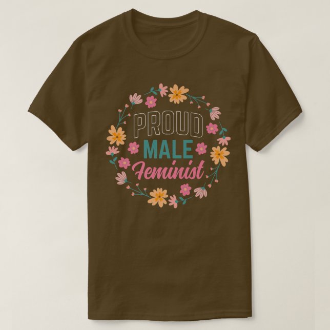 Camiseta Feminismo Masculino Orgulhoso Mulheres Direitos Me (Frente do Design)