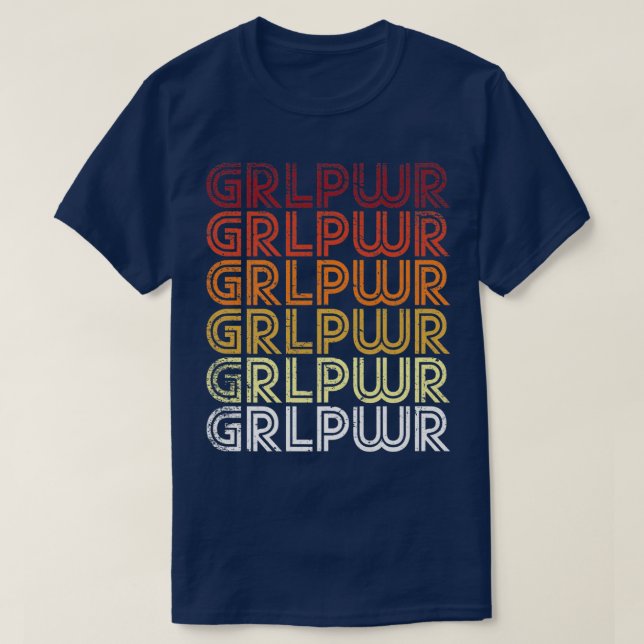 Camiseta Feminismo no Poder das Meninas Slogan Retro Femini (Frente do Design)